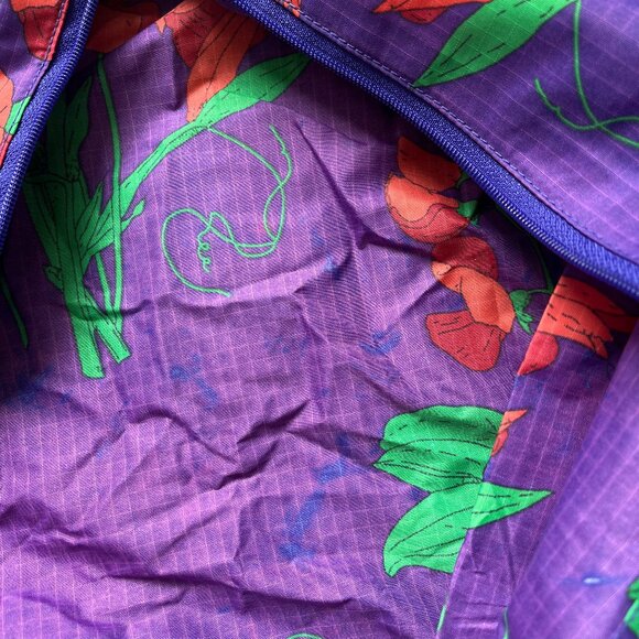||*Rare*|| BAGGU | Large 3D Zip | Blue Sweet Pea | San Simeon Collection || EUC - Picture 11 of 14
